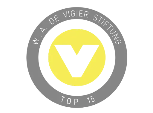 Certificate showing that KWiiD GmbH is among the top 15 Startups in the W.A de Vigier Award contest.