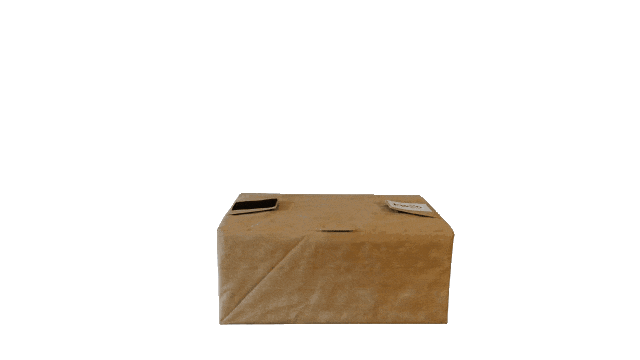 GIF showing the collapsing of a reusable packaging box, demonstrating space-saving and efficient packaging.